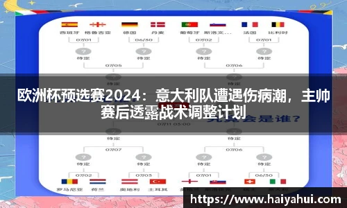 欧洲杯预选赛2024：意大利队遭遇伤病潮，主帅赛后透露战术调整计划